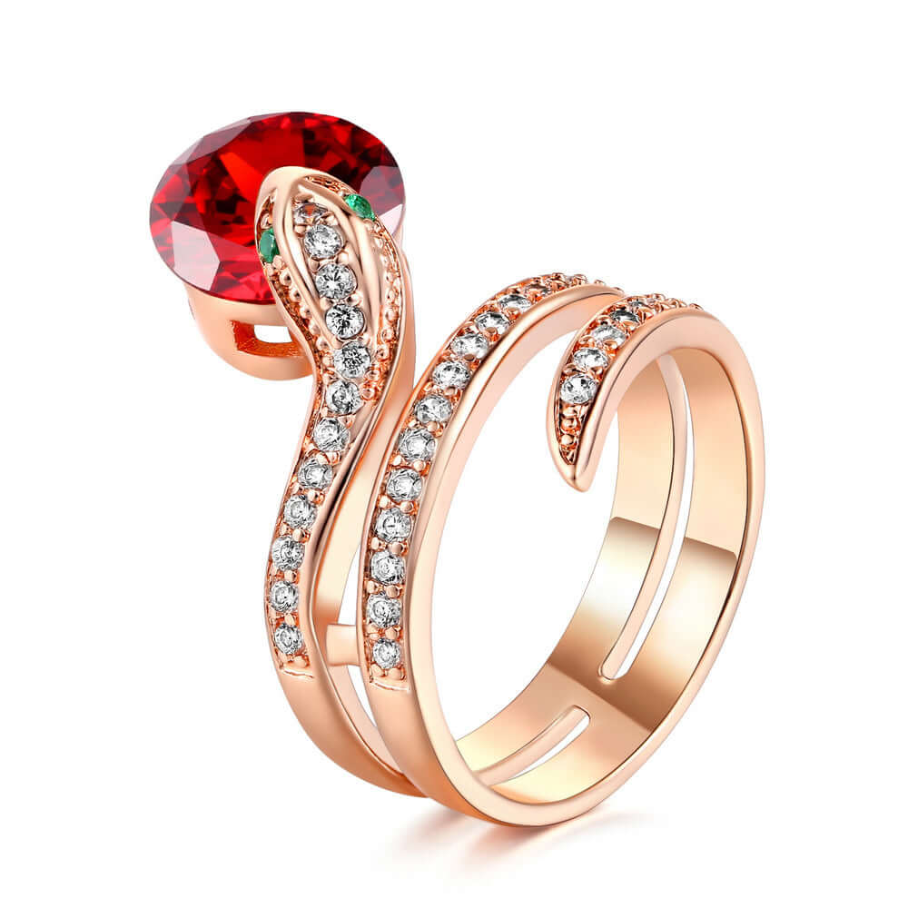 Retro Snake-shaped Women's Ring ZirconCJLX233794328BYRetro Snake-shaped Women's Zircon Ring - Stylish Elegance
