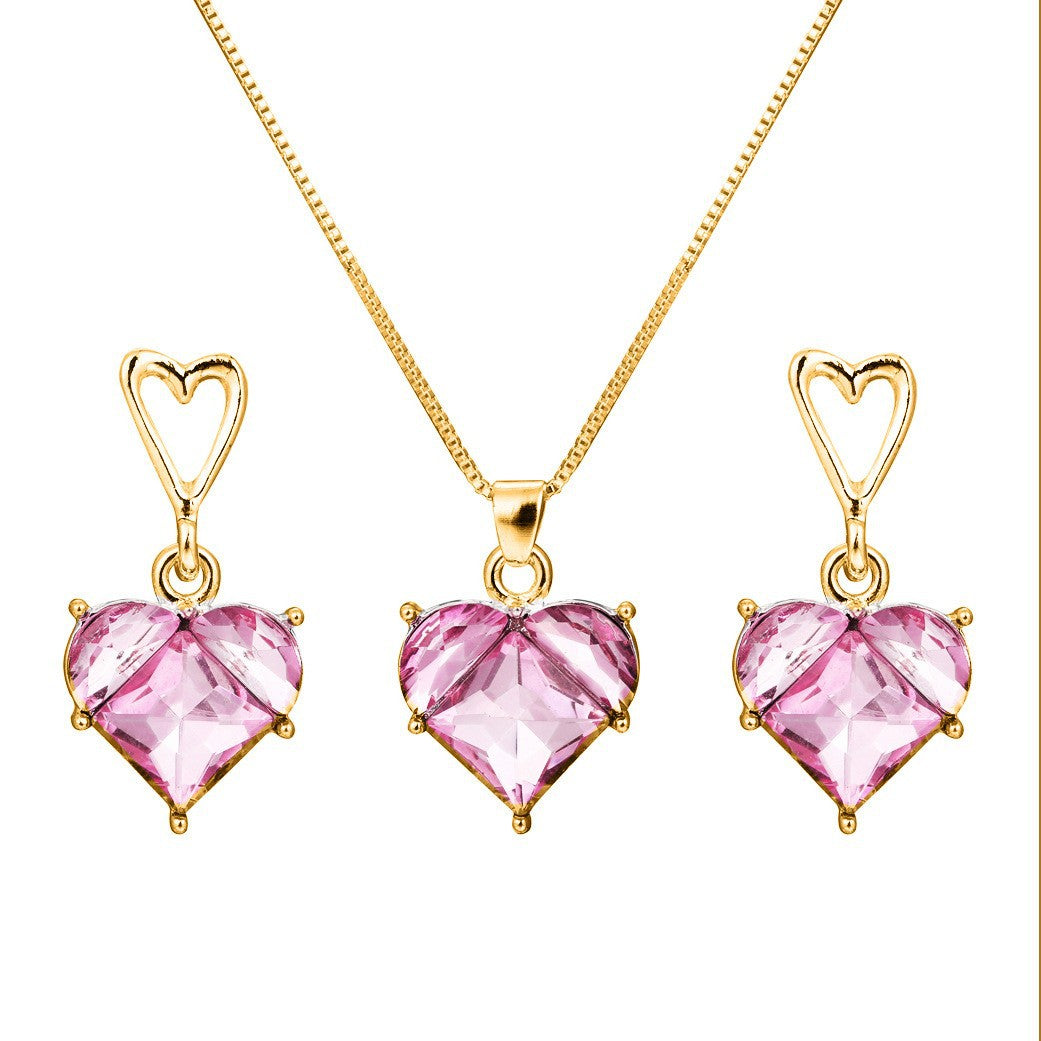 Pendant Necklace Earrings Jewelry Suit