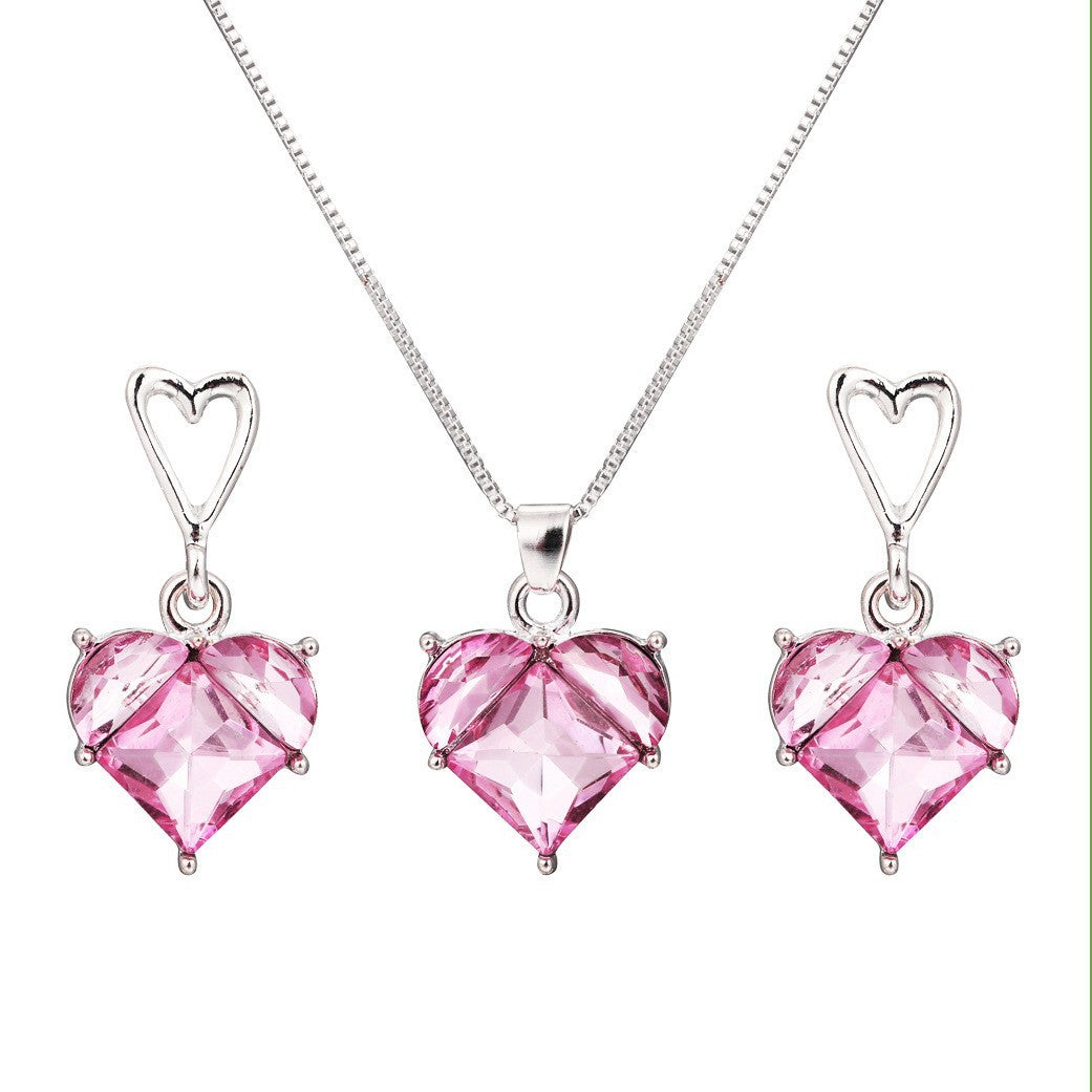 Pendant Necklace Earrings Jewelry Suit