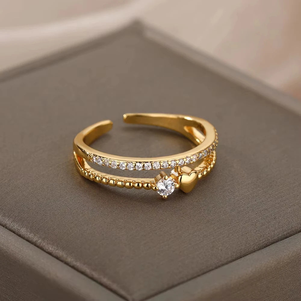 Luxury Zircon Geometric Rings For Women