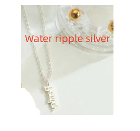 Customized Vertical Name Necklace Personalized Hang Tag Name Jewelry Gift For Mom