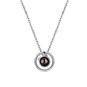 S925 Silver Necklace Female Language Projection