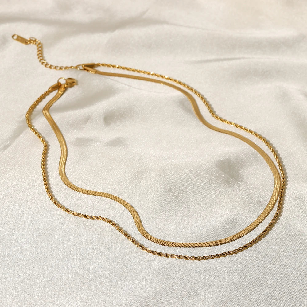 18K Gold Plated Snake Chain Necklace