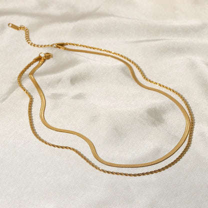 18K Gold Plated Snake Chain Necklace