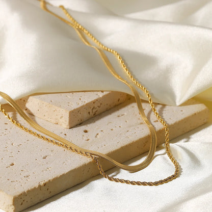 18K Gold Plated Snake Chain Necklace