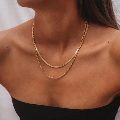 18K Gold Plated Snake Chain Necklace