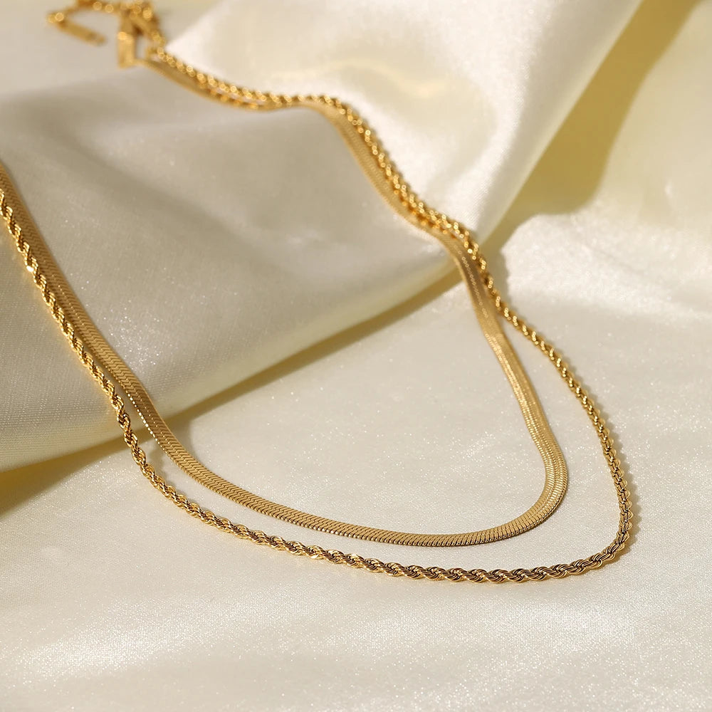 18K Gold Plated Snake Chain Necklace