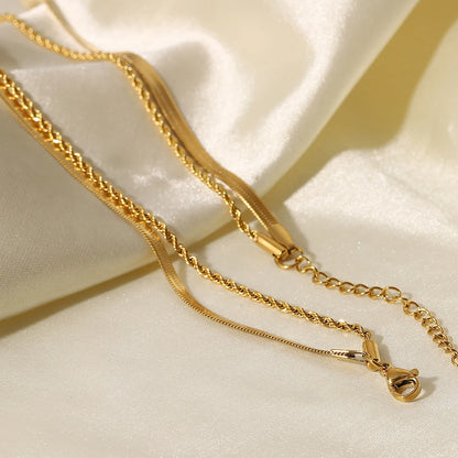 18K Gold Plated Snake Chain Necklace