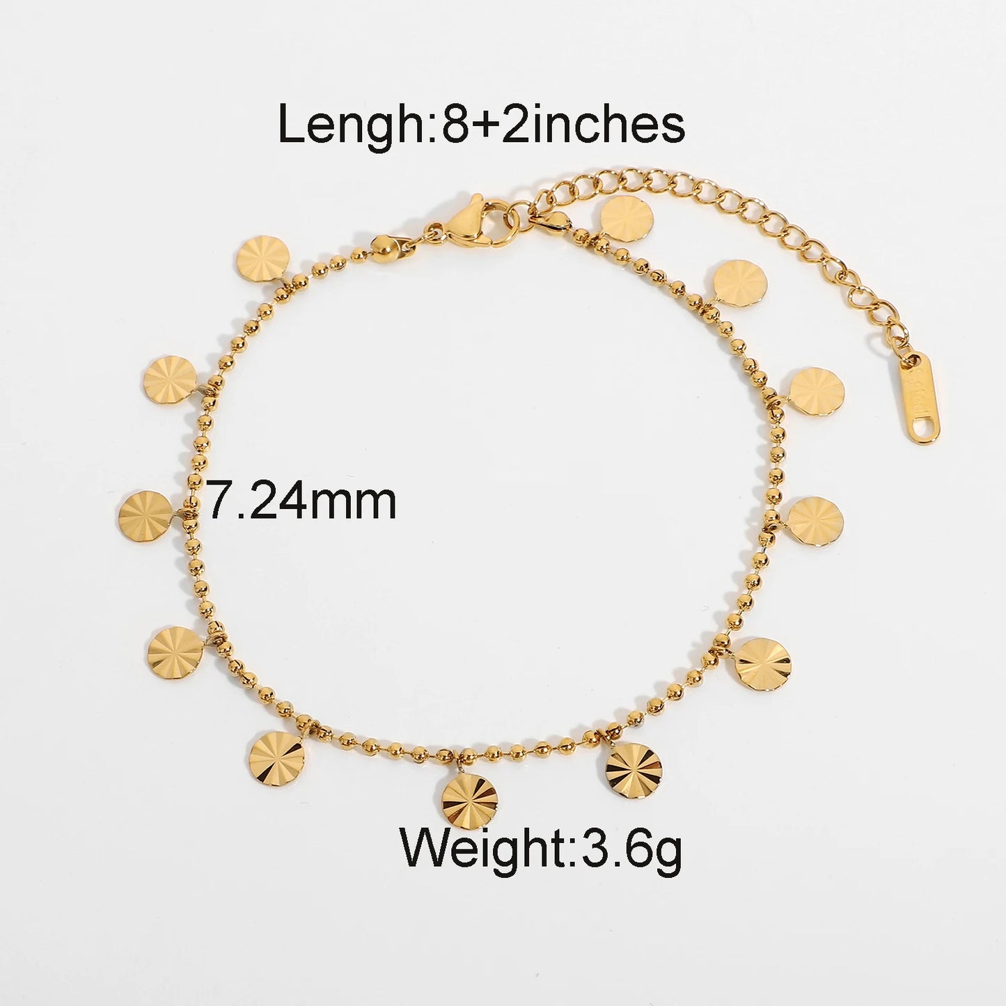 18K Gold Plated Stainless Steel Anklets