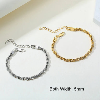 Chic Flash Twisted Rope Chain Bracelets For Women