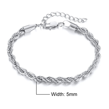 Chic Flash Twisted Rope Chain Bracelets For Women
