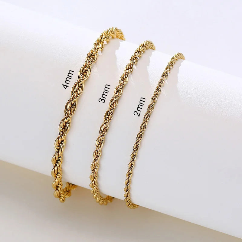 Chic Flash Twisted Rope Chain Bracelets For Women