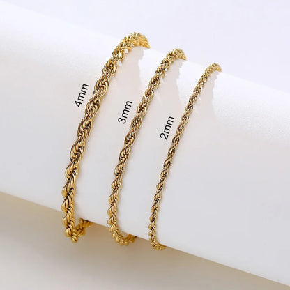 Chic Flash Twisted Rope Chain Bracelets For Women