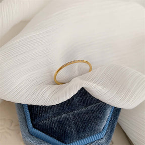 8 Fine Diamonds Ins Simple Temperament Basic Fine Ring Female AccessoriesCJLX233178306FU8 Fine Diamonds Simple Ring - Gold Titanium Steel