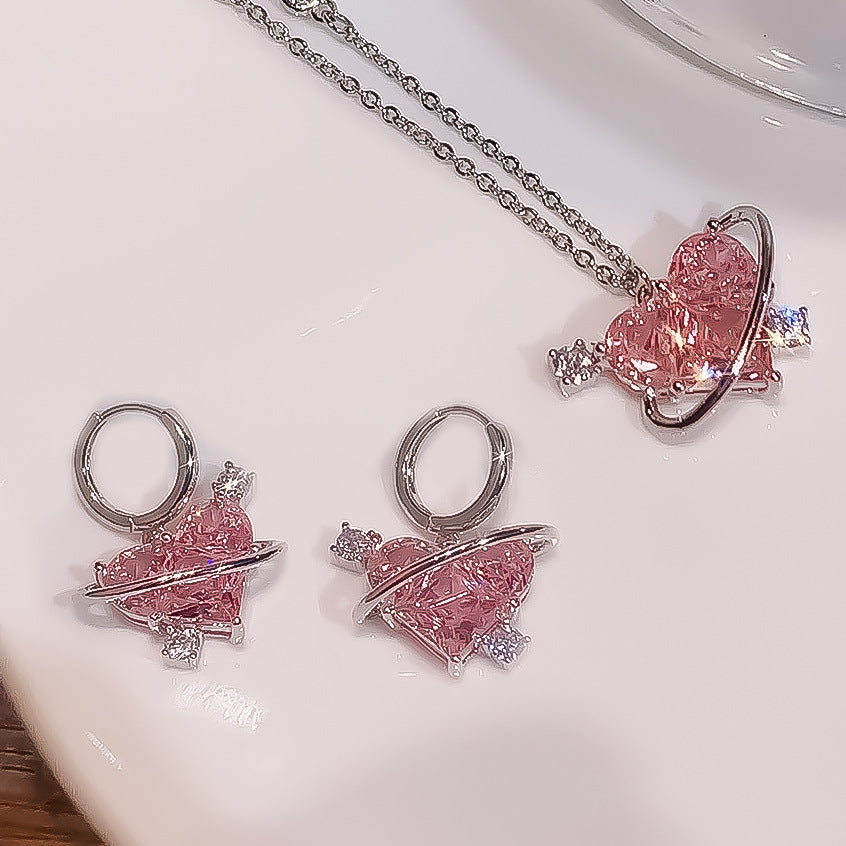 Pendant Necklace Earrings Jewelry Suit