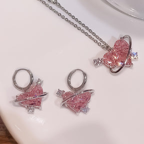 Pendant Necklace Earrings Jewelry Suit