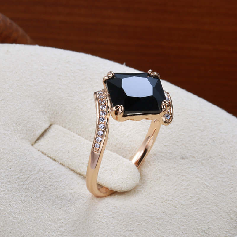Women's Fashion Personalized Retro Style Black Zircon RingCJLX232957305EVWomen's Personalized Retro Black Zircon Ring