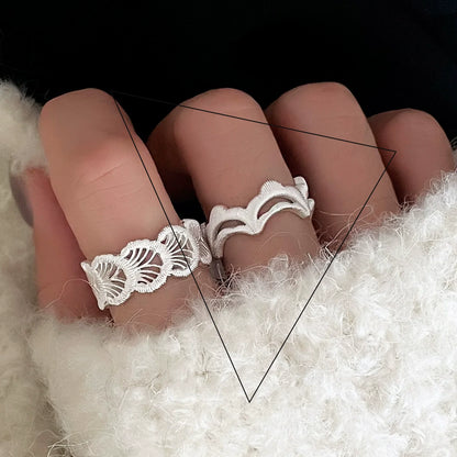 925 Sterling Silver Flower Lace Ring