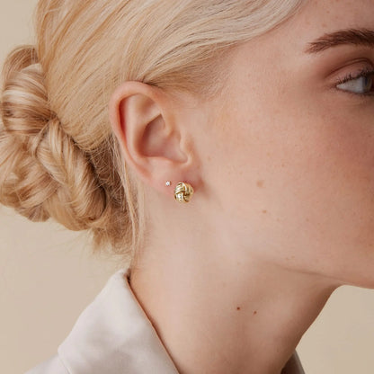 Women’s 14K Gold Knot Stud Earrings