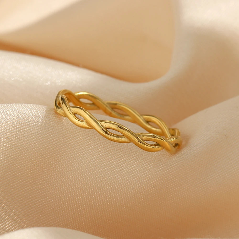 Minimalist 18K Gold Plated Waterproof Ring