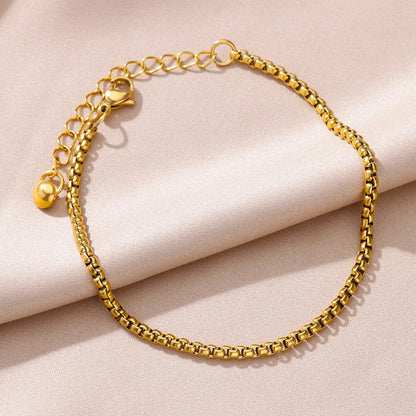 Gold Pearl Chain Anklet For Women