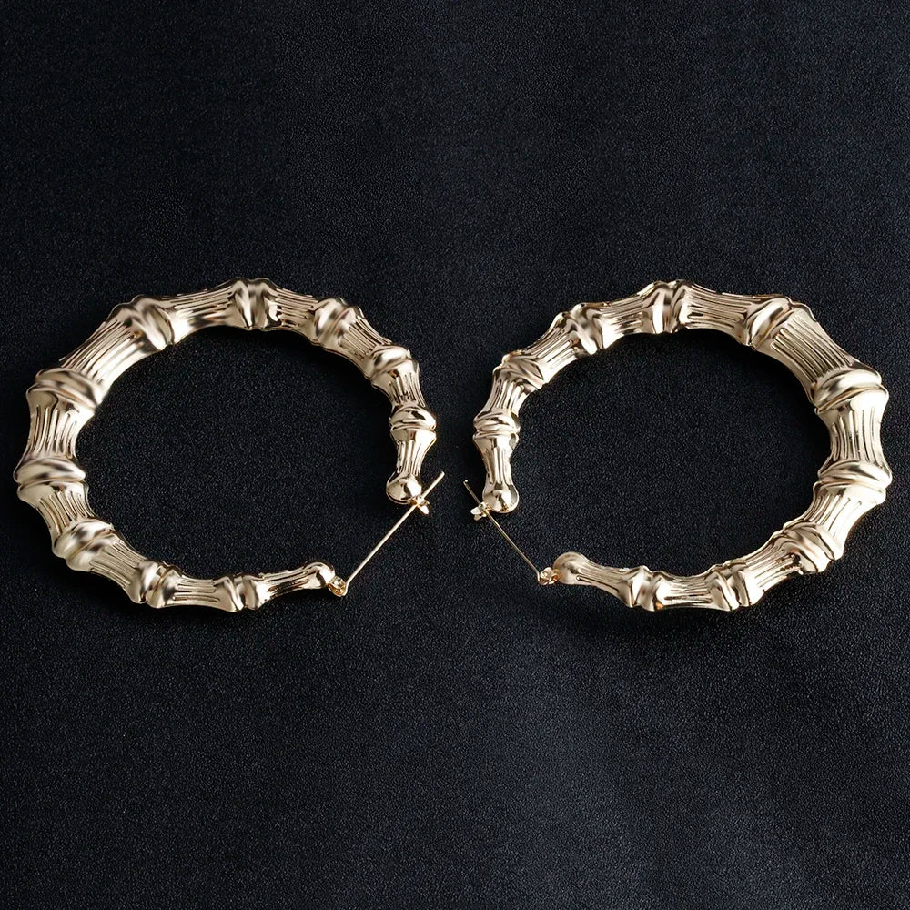 Punk Big Statement Bamboo Round Hoops