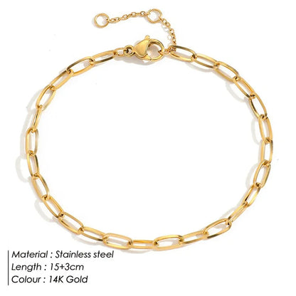 Gold Twist Cuban Chain Bracelet