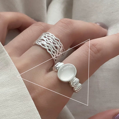 925 Sterling Silver Flower Lace Ring