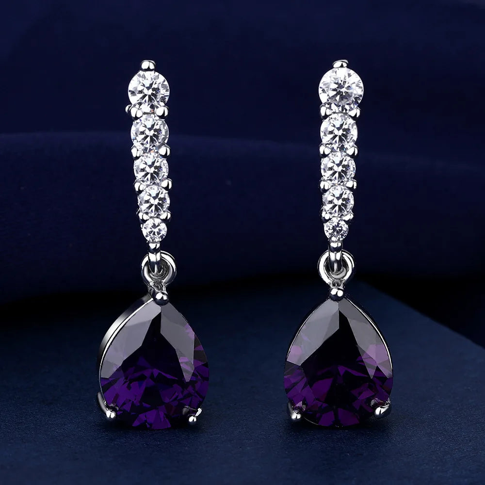 Sterling Silver Crystal CZ Stud Earrings