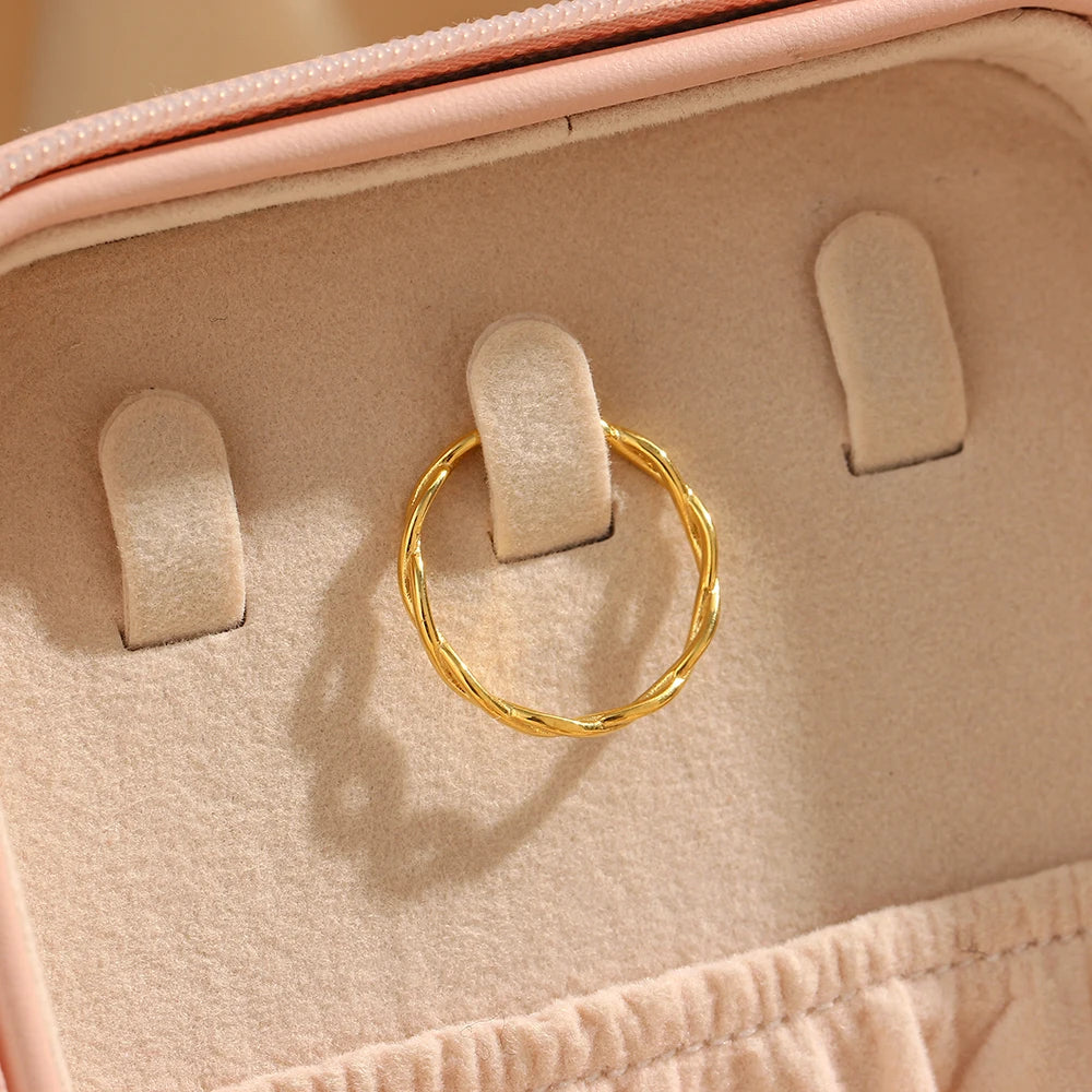 Minimalist 18K Gold Plated Waterproof Ring