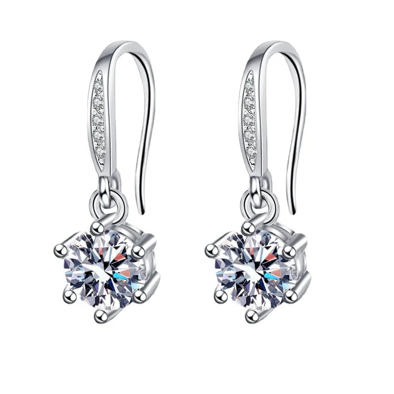 Sterling Silver Crystal CZ Stud Earrings
