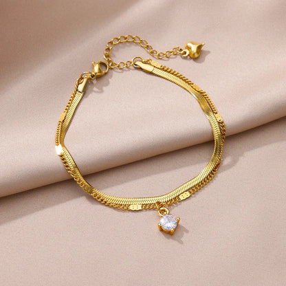Gold Pearl Chain Anklet For Women