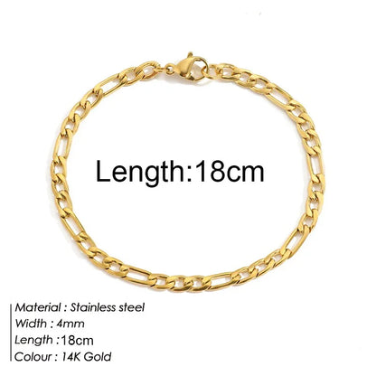 Gold Twist Cuban Chain Bracelet
