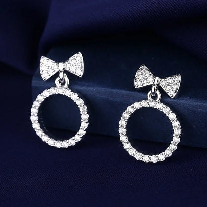 Sterling Silver Crystal CZ Stud Earrings