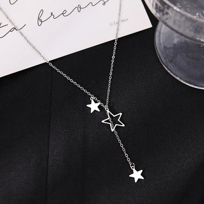 Stainless Steel Star Tassel Necklace