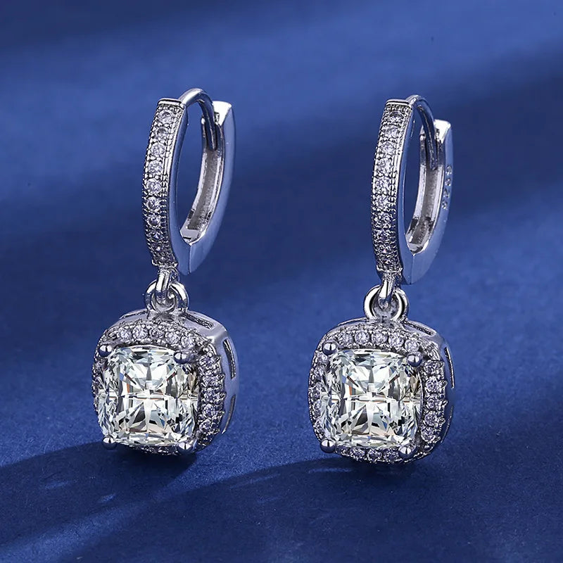 Sterling Silver Crystal CZ Stud Earrings