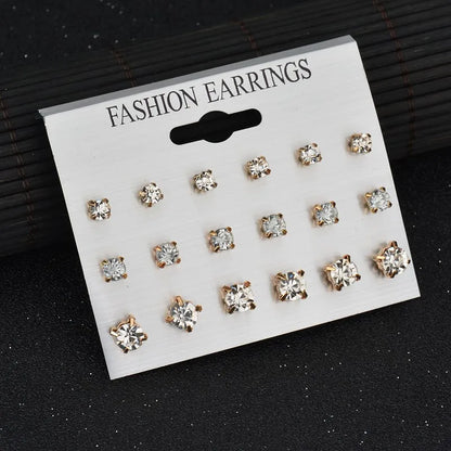 Women’s Pearl & Stud Earrings Set