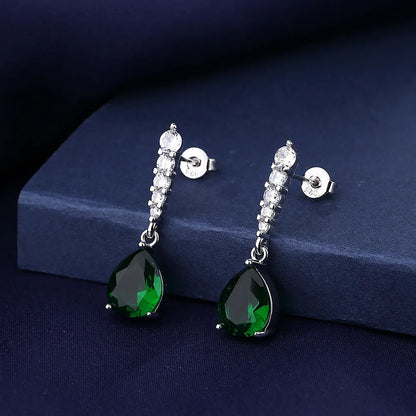 Sterling Silver Crystal CZ Stud Earrings