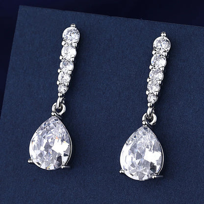 Sterling Silver Crystal CZ Stud Earrings