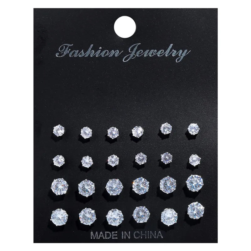 Women’s Pearl & Stud Earrings Set