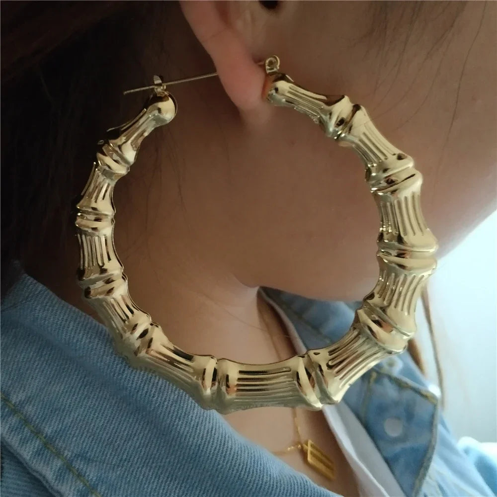 Punk Big Statement Bamboo Round Hoops