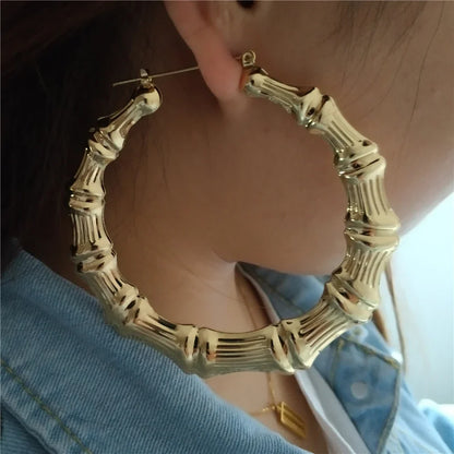 Punk Big Statement Bamboo Round Hoops