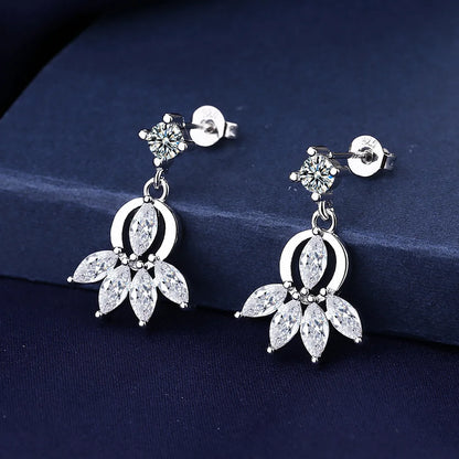 Sterling Silver Crystal CZ Stud Earrings