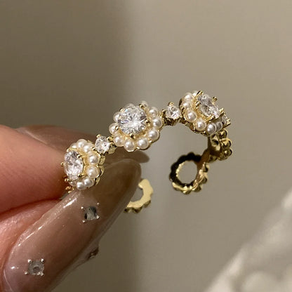 925 Sterling Silver Flower Lace Ring