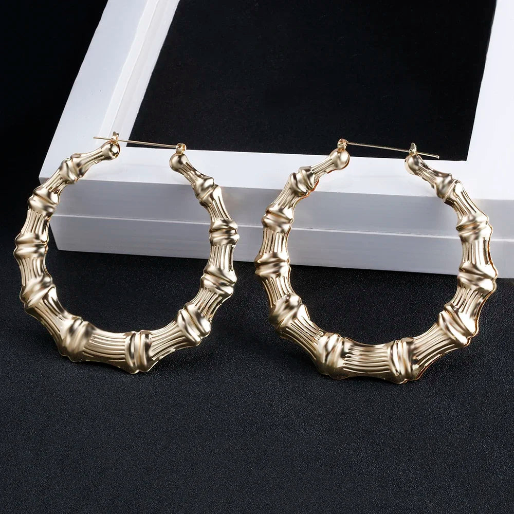 Punk Big Statement Bamboo Round Hoops
