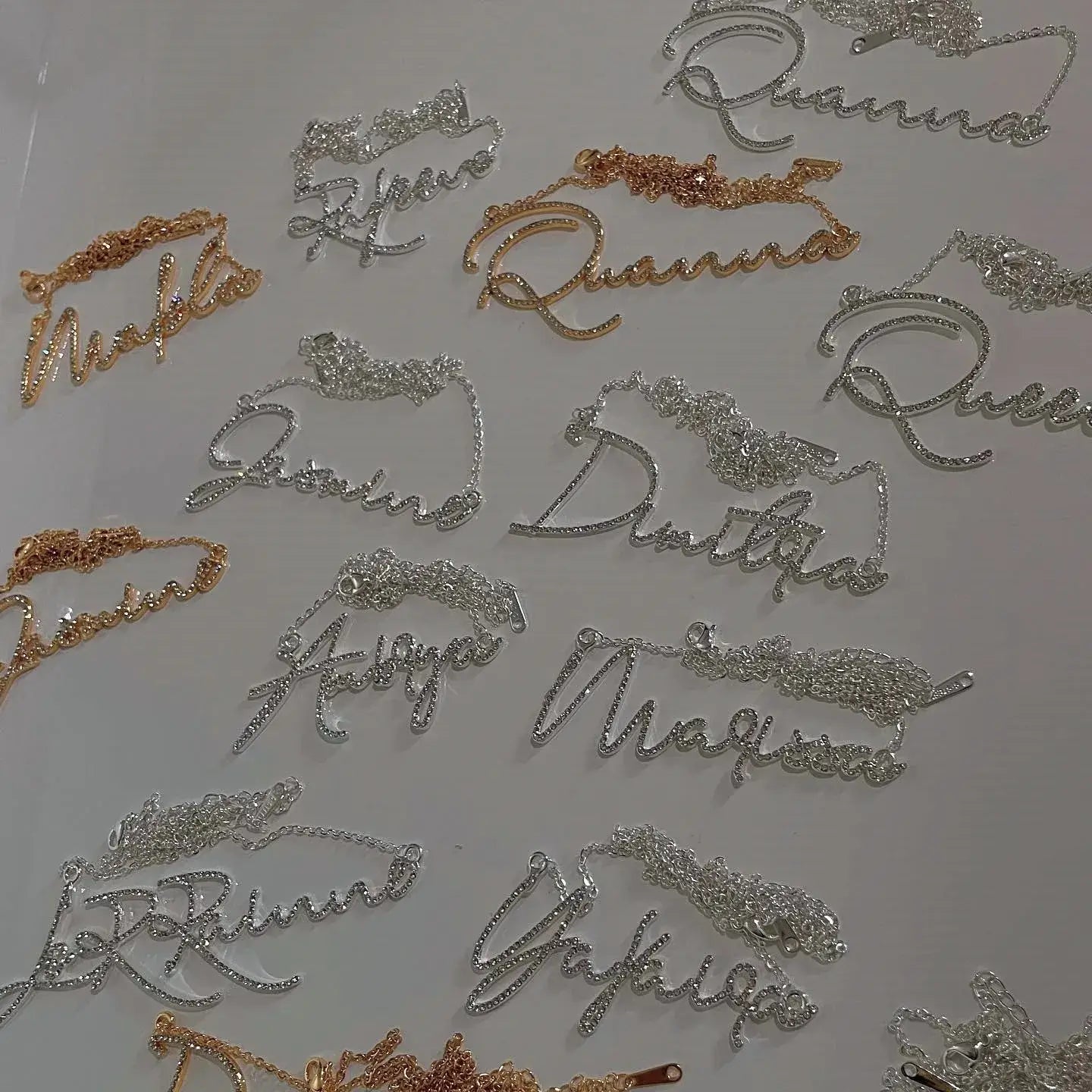 Diamante Nameplate Necklace