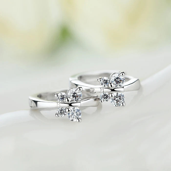 Butterfly Huggie Earrings Sterling Silver