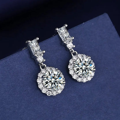 Sterling Silver Crystal CZ Stud Earrings