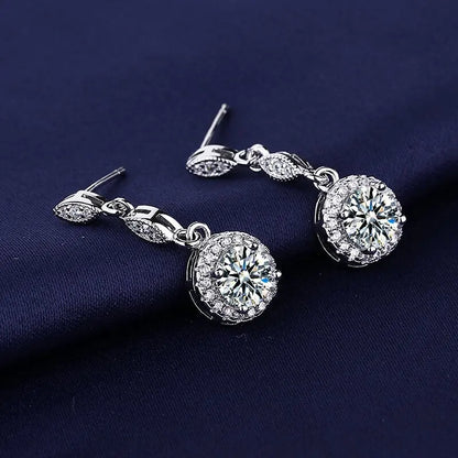 Sterling Silver Crystal CZ Stud Earrings