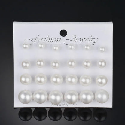 Women’s Pearl & Stud Earrings Set